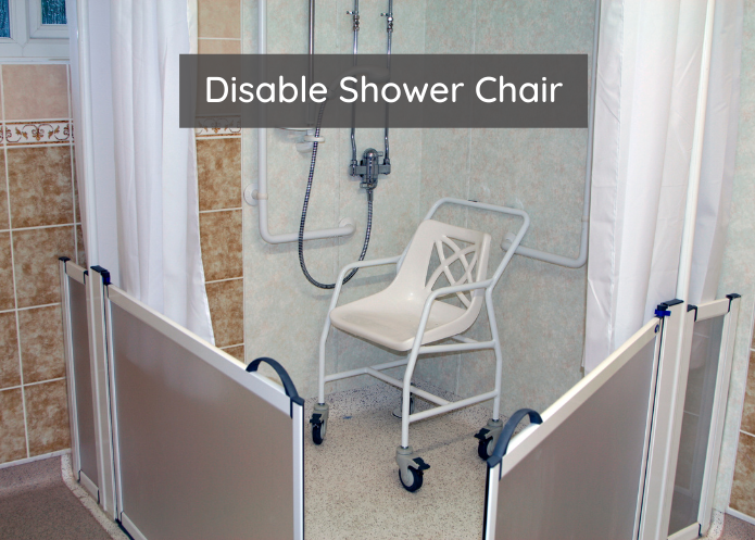 This image shows disable shower chair