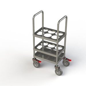 Cylinder Storage Trolley With Wheels 6 Units
