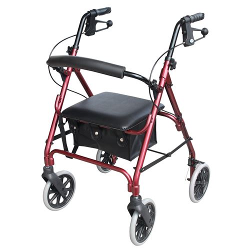 Image Present Days 105 Rollator, 8 inch Wheels, Red