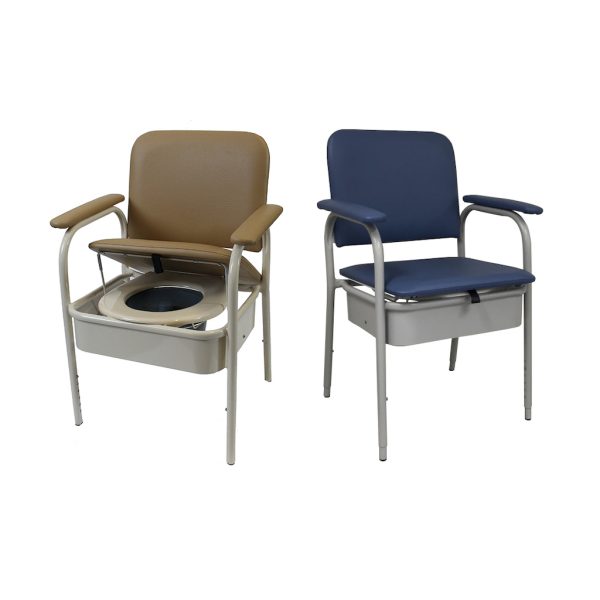 Deluxe Bedside Commode Bariatric - Greystone 520mm