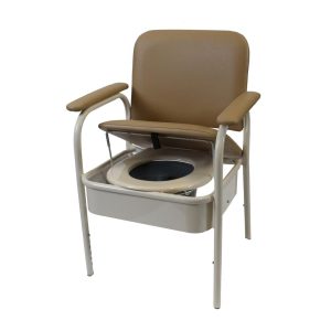 Deluxe Bedside Commode - Champagne 520mm