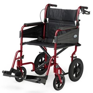 Escape Wheelchair, Transit Attendant Propelled, Standard, Ruby Red