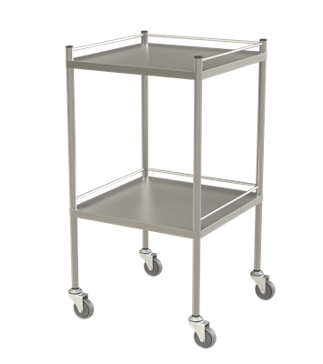 Instrument Trolley 2 Shelves & Rails 80x50x90