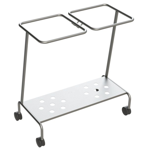 Linen TLinen Trolley Double With Foot Operated Lid rolley Double No Lid - Ss