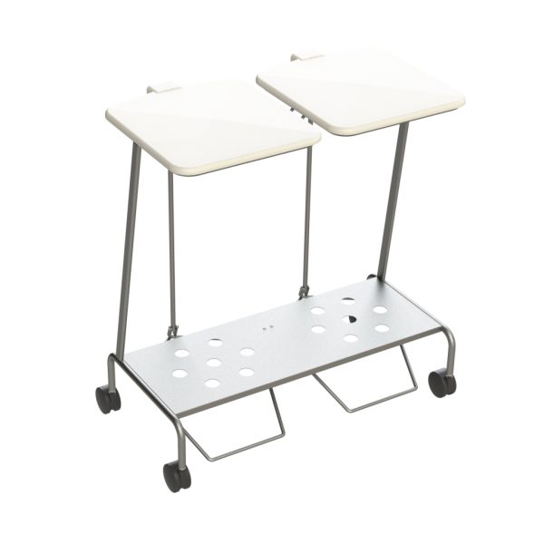 Linen Trolley Double With Foot Operated Lid