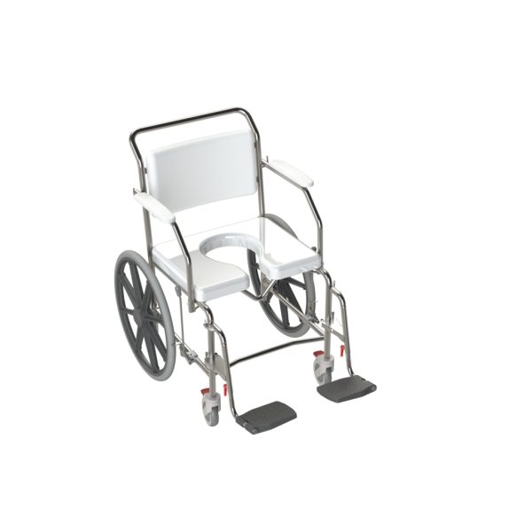 Self Propel Mobile Shower Commode With Swingaway Footrest - 550mm