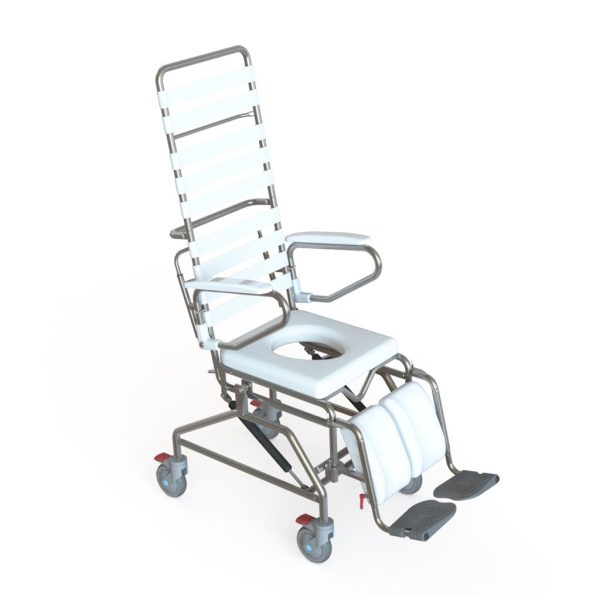 Tilt In Space Mobile Shower Commode With Swingaway Footrest - 500mm