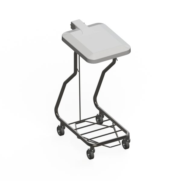 Image presents Linen Trolley Slimline Single With Lid - Ss