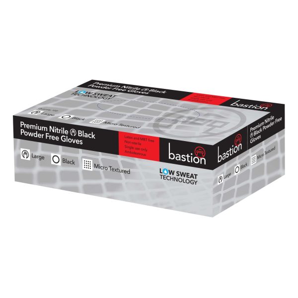 Image Presents Black Nitrile Gloves Powders Bastion Pacific