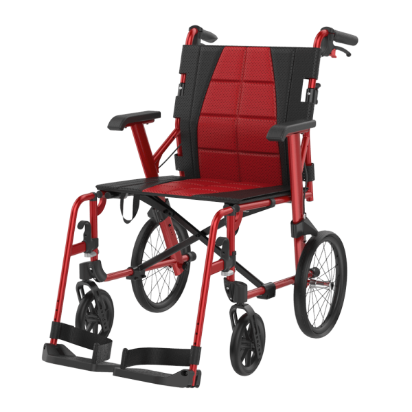 Aspire socialite folding wheelchair red