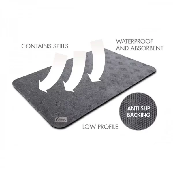 image presents Conni Anti Slip Floor Mat Classic - Grey-3