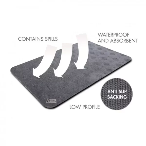 image presents Conni Anti-Slip Floor Mat Long Runner - Grey-2